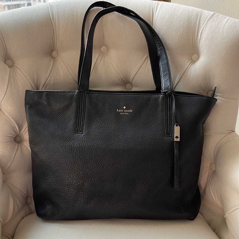 Black Leather Kate Spade Tote